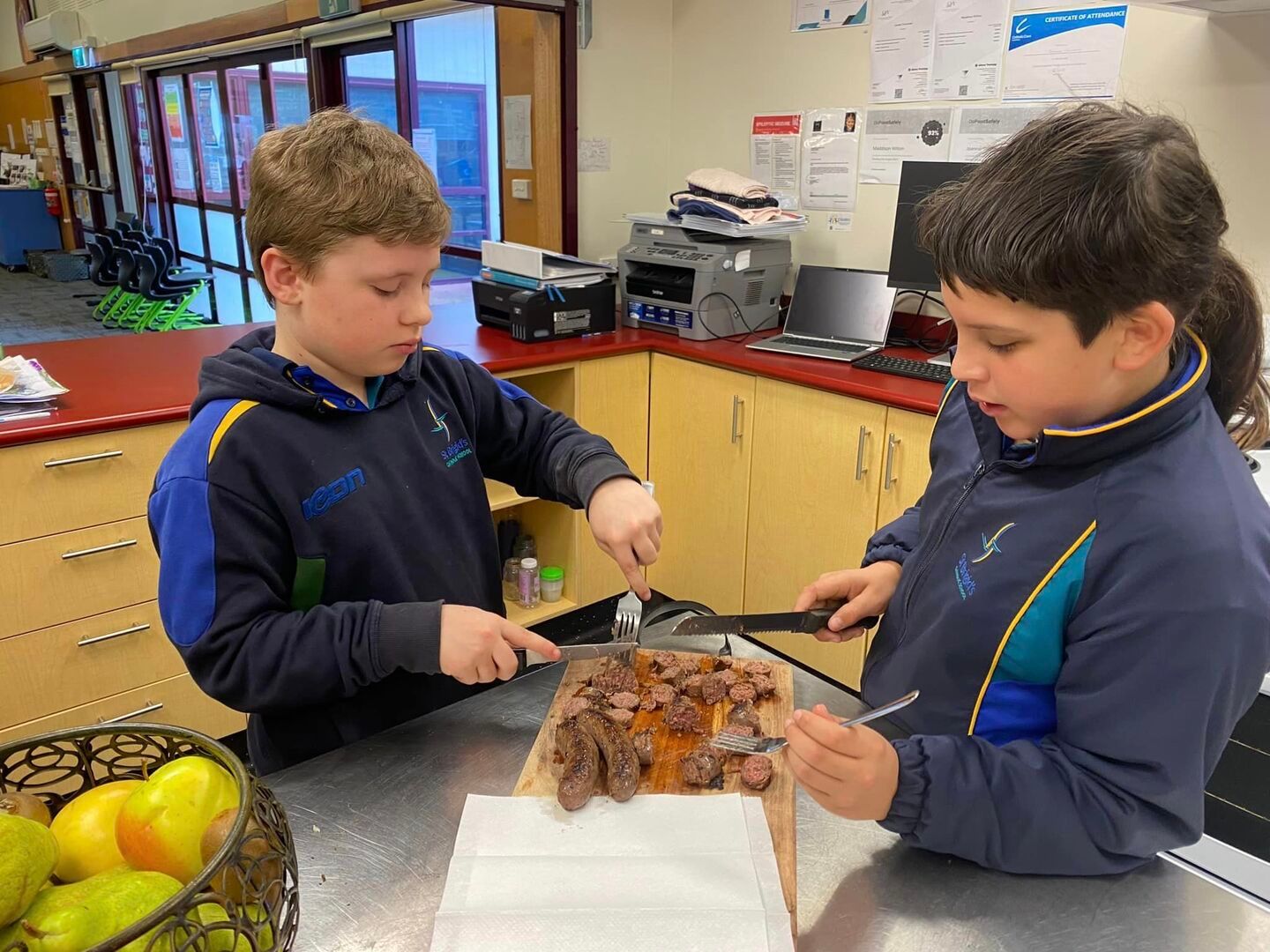 Cooking Lessons with the Students